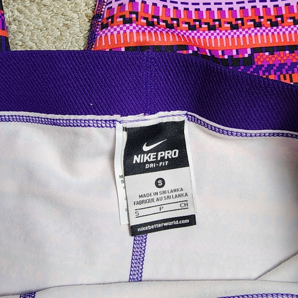 Nike Pro Hyperwarm Multicolor Patterned Leggings … - image 5